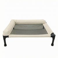 Raised Pet Bed Padded Rim Mesh Pet Bed Removable Cover