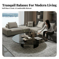 2-Tier circular table Modern design Living Room Furniture Minimalist Aesthetic Sturdy and Stable for Interior Designers