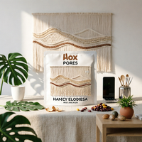 Macrame Wall Tapestry Beige Home Decor Easy to Assemble