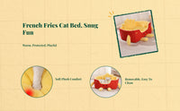 Calming semi-enclosed cat bed