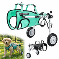 Lightweight Adjustable Dog Wheelchair Aluminum Alloy Hind Leg Wheelchair Mesh Textile Hind Leg Support Carriage Rehabilitation