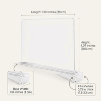 8 Pcs Acrylic Shelf Dividers, Separator for Wardrobe, Transparent Shelf Dividers for Closet, Bedroom - Image 2