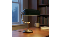 Bankers Lamp Shade Translucent Banker Desk Lamp Shade Traditional Lampshade with Mounting Hole for Hobbyists, Office