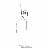 Metal Rain Gauge Painted Design Garden Rain Gauge Distressed Finish