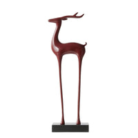 Deer Figurine with Pedestal Modern Deer Figurine Sculptural Sculpture for Clean Design Aficionados, Art Lovers, Tabletop, Entryway, Shelf