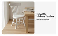 Realistic Design 1/12 Scale Table and Chairs DIY Craft 1/12 Scale Dollhouse Chair Artisan-Made Dollhouse Dining Set Long-Lasting for Miniaturists, Collectors, Hobbyists, Model Making, Dioramas