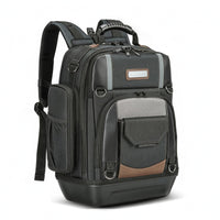 Molded Base Backpack Zippered Compartments Heavy-Duty Tool Backpack for Job Site