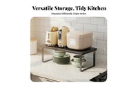 Space Saving Kitchen Counter Shelf Multifunctional Stackable Kitchen Shelf Easy Assembly for Homeowners, Office Workers, Pantry, Bathroom