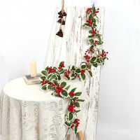 Artificial Christmas Red Berry Pine Vine Garland for Fireplace Home Decor