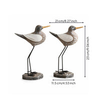2 Pieces Bird Figurine with Base Nature-Inspired Sculpture Earthy for Tabletop