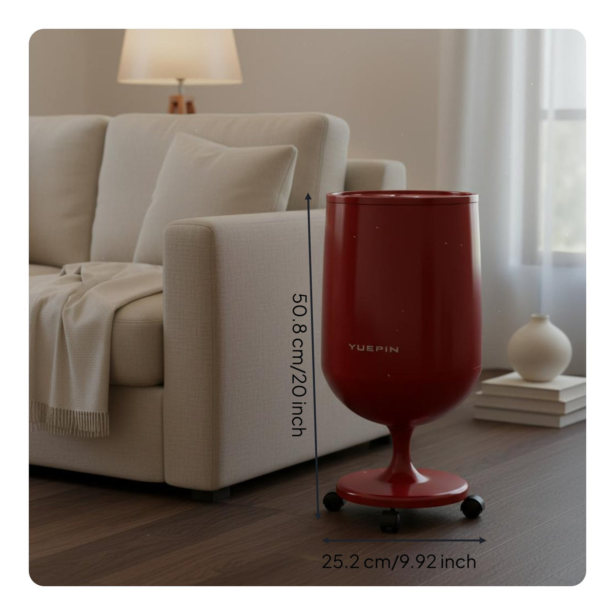 Grape Glass Trash Can Decorative Press Lid Trash Can Odor Control