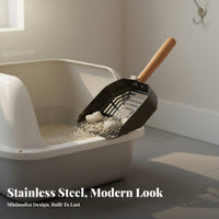 Stainless Steel Pooper Scooper Rust-Proof Cat Litter Scoop Rustproof