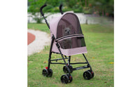 Foldable Pet Stroller Ventilated Lightweight Pet Stroller Cup Holder for Travel