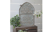 Retro Iron Mailbox Sturdy Decorative Metal Letterbox Decorative Garden Letter Receptacle Event Card Collection Wall Mounted