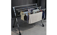 Movable Clothes Drying Rack Heavy Duty Clothes Drying Rack with Wheels Compact Large Capacity for Indoor