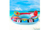 Thickened Material Kids Pool Buoy with Steering Wheel Leak-Proof Inflatable Car Boat Skin-Friendly Toddler Swim Seat for Toddlers, Babies, Beach, Summer Vacation