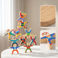 10 Pieces Wooden Balancing Game Educational Wooden Balancing Toy Interactive Educational for Children, Playroom, Classroom