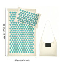 3 Pieces Acupressure Mat and Pillow Set Padded Acupressure Set with Bag Acupuncture Massage Mat Cushioned Acupuncture Pillow
