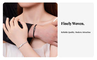 2 Pieces Couples Bracelet Set Hand-Woven Tree and Bird Ornament Bracelets