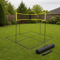 Four-Sided Volleyball Net PE Material Cross Volleyball Net Set Movable for Park