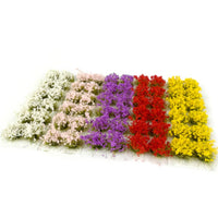 Miniature Flower Model with Storage Case Artificial Grass Tufts Small-Scale
