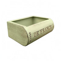 Metal Planter Drainage Hole Book-Shaped Vase Textured Plant Pot