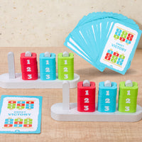 Two-Player Digital Battle Tabletop Game for Kids, Wooden Educational Toy