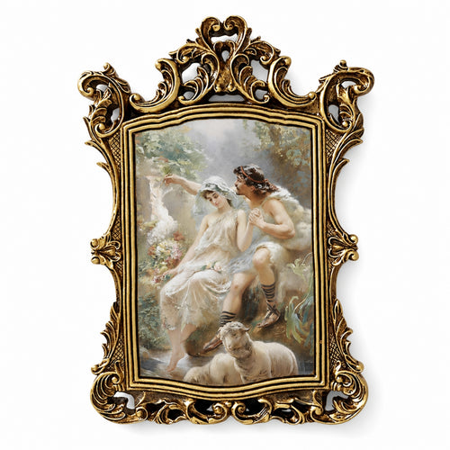 Vintage Picture Frame Wall-Hanging Gold Picture Frame Floral for Home Decor