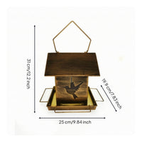 Hanging Bird Feeder Metal Bird Feeder with Tray Weatherproof for Patio