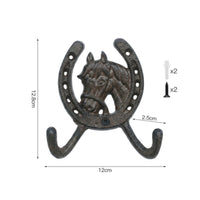 Horse Head Wall Hook Easy to Install Cast Iron Coat Hook Decorative