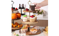 3-Tier Cake Stand Wooden Cupcake Stand Spacious Tableware for Party Hosts