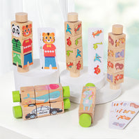 Wooden 3D Puzzle Toy for Kids, Animal and Dinosaur Themes