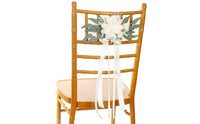 Chair Back Flowers with Ribbons Hanging Wedding Chair Back Flower Decorations Lightweight for Brides, Weddings, Receptions