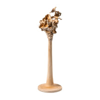 Candlestick with Round Base Shell-Pattern Candlesticks Artistic for Tea Room