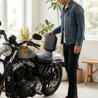 Passenger Saddle with Suction Cups Supportive Pillion Pad with Suction Cups Motorcycle Rear Seat Cushion Long-Lasting Slim