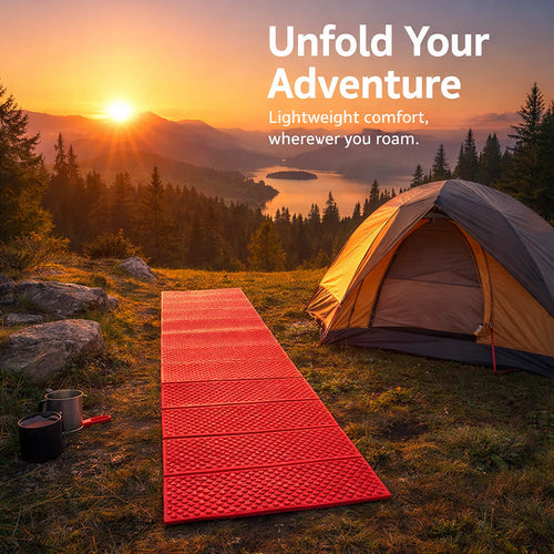 Camping Sleeping Mat XPE Foam, Foldable Ground Mat for Camping, Waterproof Tent Mattress 183x60cm, O - Image 2
