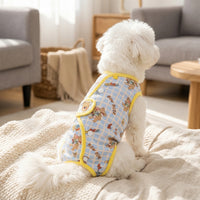 Pet Recovery Suit, Medical Recovery Suit Post Surgery for Dogs and Cats, Short Sleeve Fasteners, Cartoon Print Spay Neuter Suit, Pet Hygiene Wear