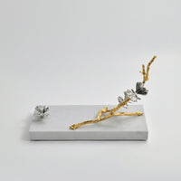 Wine Holder with Marble Base Artistic Marble Wine Holder Chic for Art Collectors