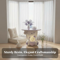Bunny Character Stand Cute Cartoon Design Side Table Stable Base for Living Room