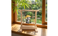 Panda Swing Ornament Artisanal Panda Figurine Adorable for Office, Living Room