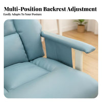 Reclining Lazy Sofa Chair Easy Assembly Upholstered Recliner Chair Adjustable Office Armchair Stain-Resistant Single Person Sofa