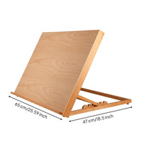 Wooden Desktop Easel Stable Base Foldable Desk Easel Sturdy