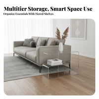 C-Shaped Side Table Minimalist Design C-Shaped Table Space-Saving for Homeowners
