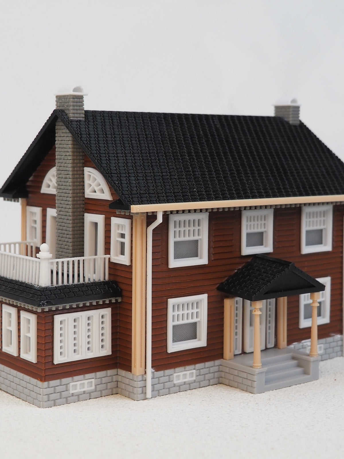 1:64 Scale Miniature Villa Model with Lighting, Frosted Finish