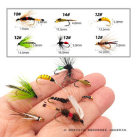 100-Piece Set Thin Transparent Fly Box for Dry Flies, Wet Flies, Nymphs, Streamers, Fly Fishing Lures