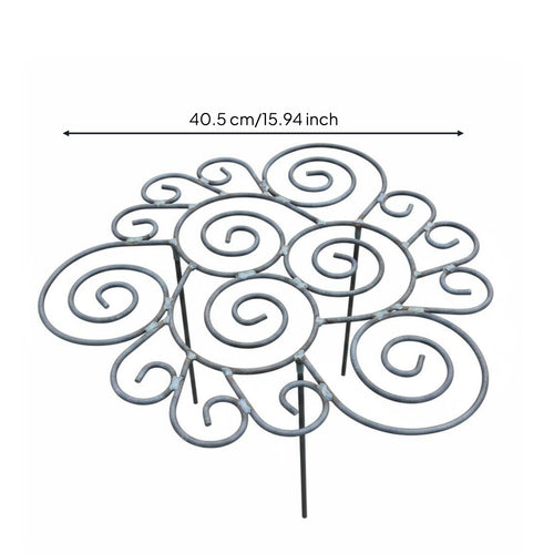 Floral Scroll Plant Support Round Peony Frame Decorative for Gardeners