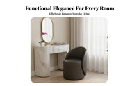 Upholstered Low-Back Swivel Stool Modern Design Household Furniture for Women