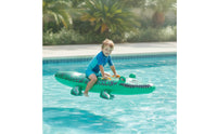 Crocodile Floating Pool Inflatable Stable Crocodile Pool Toy Inflatable Inflatable with Handles Soft Elastic for Children, Beach