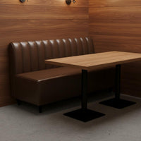 Dining Booth and Table Set Construction Upholstered Restaurant Booth Easy to Clean Commercial Table and Chair Set for Bar, Eatery, Lounge