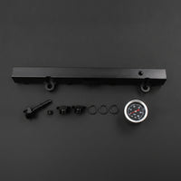 Petrol Rail with Gauge and Fittings High-Performance Petrol Rail with Fittings Direct Bolt-on for Builders, Engine Bay